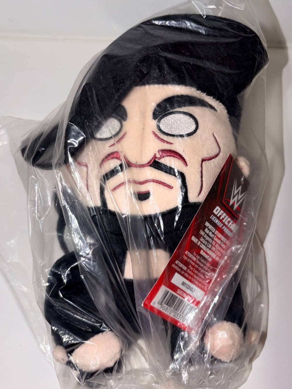 WWE Undertaker Official Licensed Plush Doll 9" New Sealed Wrestling Toy
